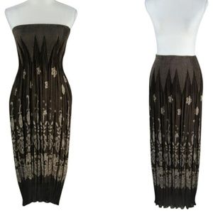 MSK Dressbarn Strapless Convertible Ruched Dress